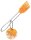 Silikonpinsel Colour Splash, klein, 3 cm, Orange, Silikonkopf mit Edelstahlgriff