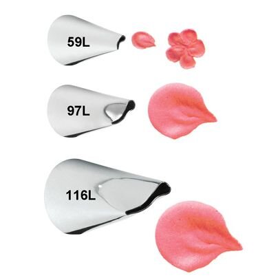 Wilton Decorating Tip Set Left Handed #59L, #97L, #116L