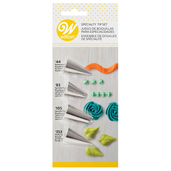 Wilton Decorating Tip Set Specialty #44, #83, #105, #353