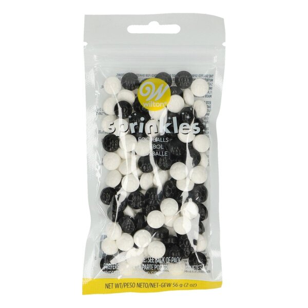 Wilton Sprinkles -Black/White Football- 56g