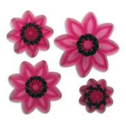 JEM Pointed 8 Petal Daisy Set/4