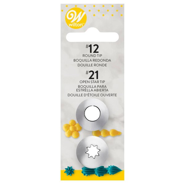 Wilton Decorating Tip Set #012, #021