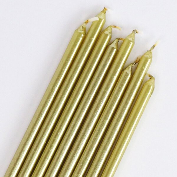 PME Extra Tall Candles Gold 18 cm pk/16