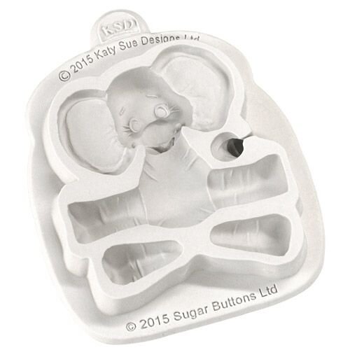 Katy Sue Mold Sugar Buttons Character - Baby Elephant