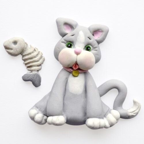 Katy Sue Mold Sugar Buttons - Cat