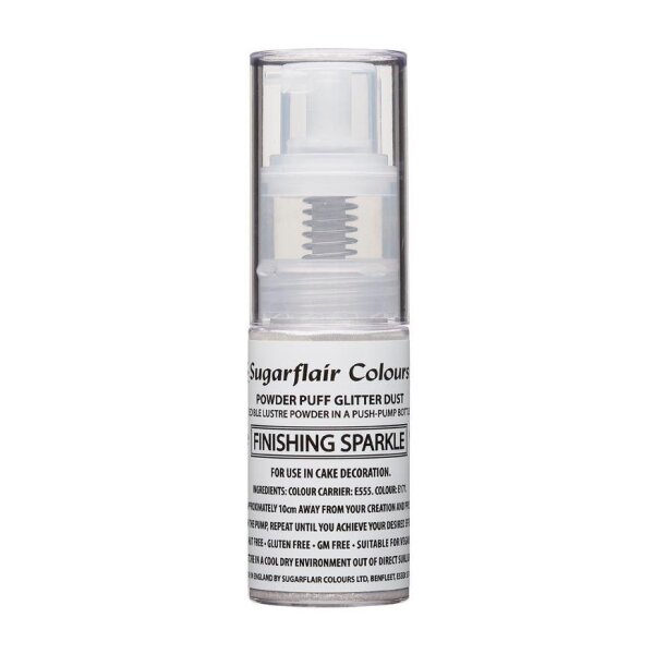 Sugarflair Pump Spray Glitter Dust -Silver Finishing-