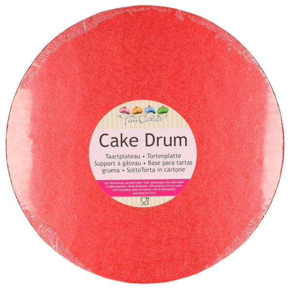 FunCakes Cake Drum Round Ø 30,5 cm Red