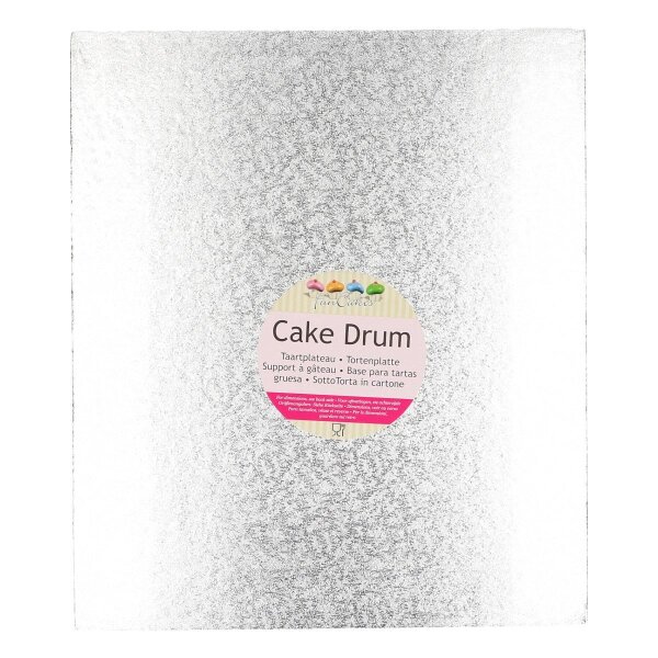 FunCakes Cake Drum 35,5 x 30,5 cm Silver