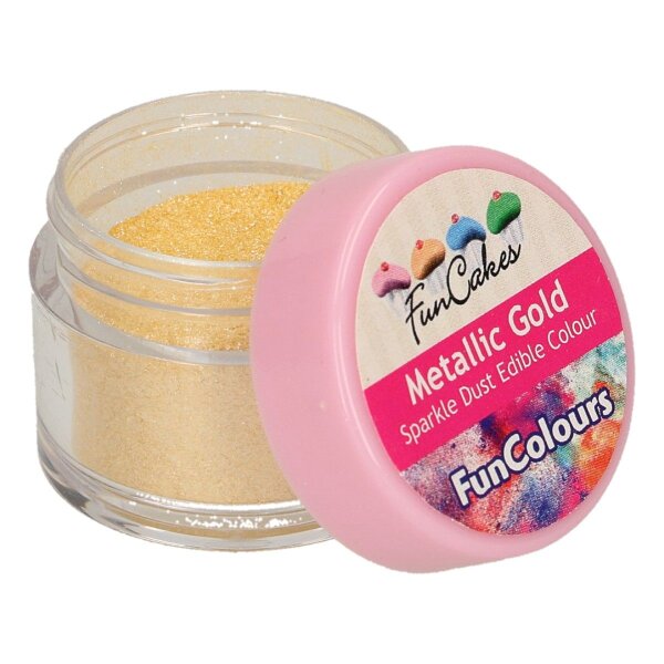 FunCakes Edible FunColours Sparkle Dust - Metallic Gold