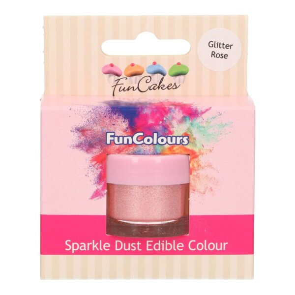 FunCakes Edible FunColours Sparkle Dust - Glitter Rose