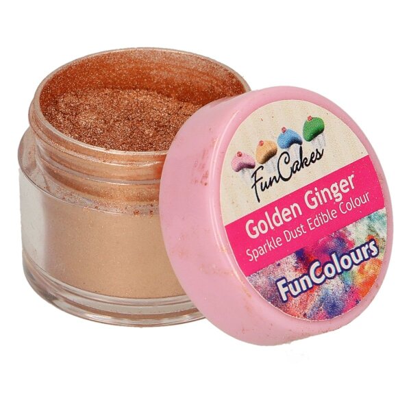 FunCakes Edible FunColours Sparkle Dust - Golden Ginger