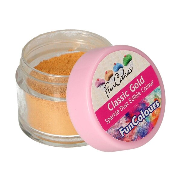 FunCakes Edible FunColours Sparkle Dust - Cassic Gold