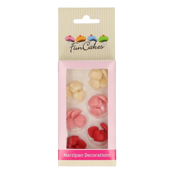 FunCakes Marzipan Dekorationen kleine Herzen Set 30-teilig