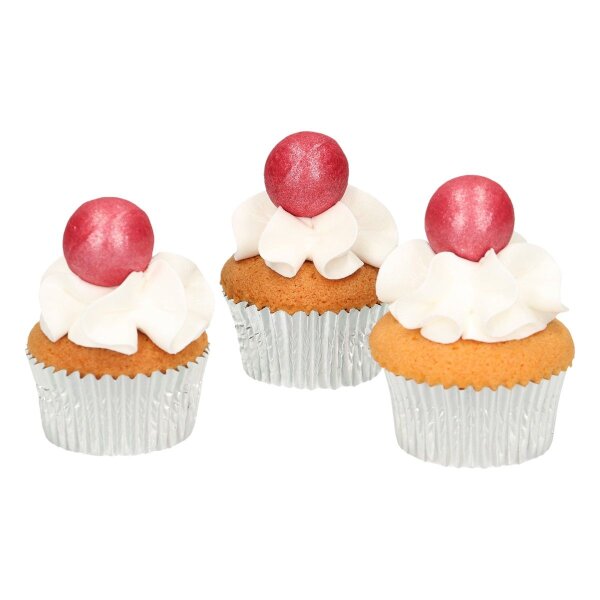 FunCakes Pearl Schokokugeln Dark Pink 8 Stk.