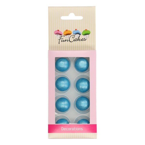 FunCakes Pearl Schokokugeln Blau 8 Stk.