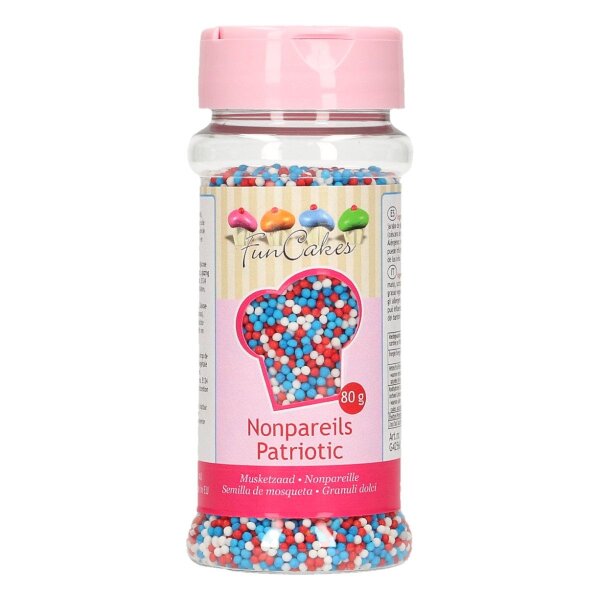 FunCakes Nonpareils -Rot-Weiß-Blau- 80g