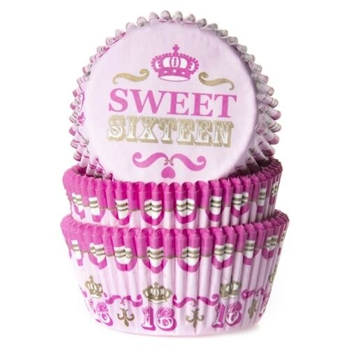 House of Marie Baking Cups Sweet Sixteen - pk/50